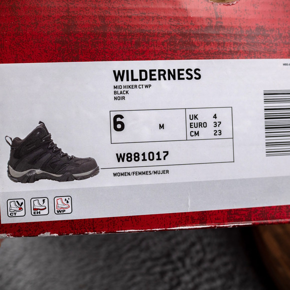 NEW Wolverine W881017 Wilderness Mid Hiker Steel Toe CT WP Black Boots Womens 6 - Picture 7 of 7